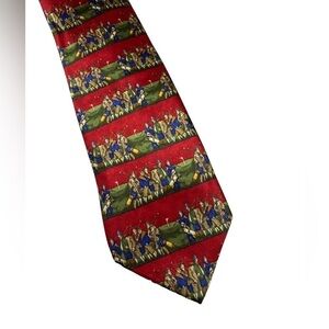 Guy Buffet Old Fashioned Golfers 100% Silk Tie mens necktie